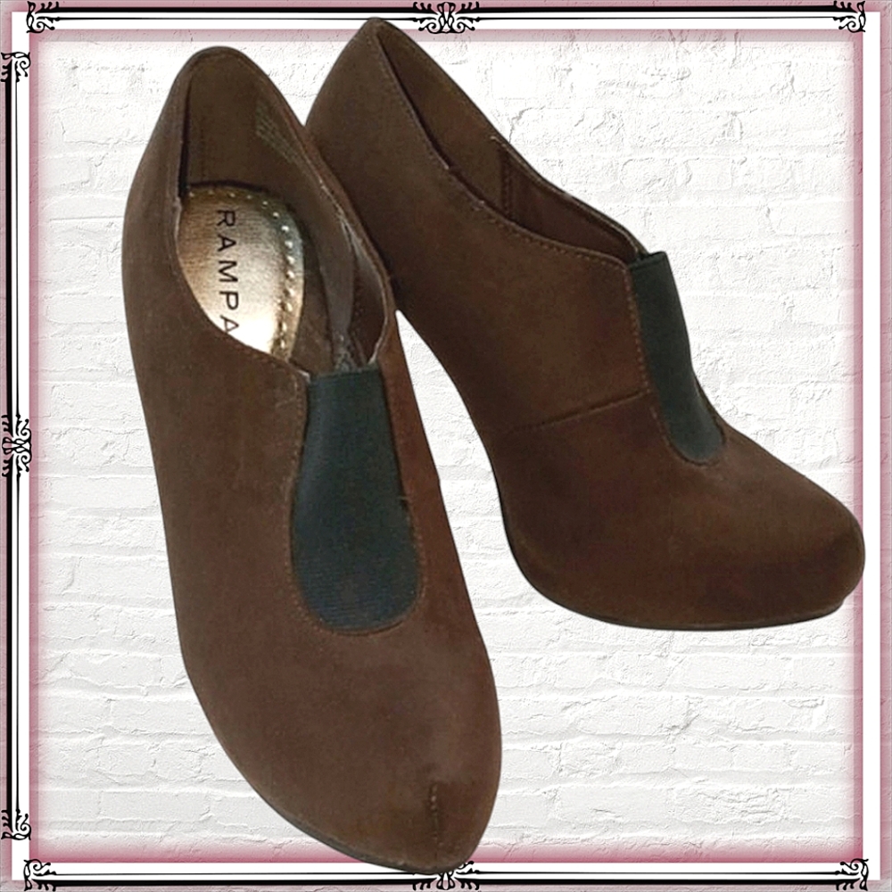 Rampage Hudson Brown Suede Ankle Boots Size 6